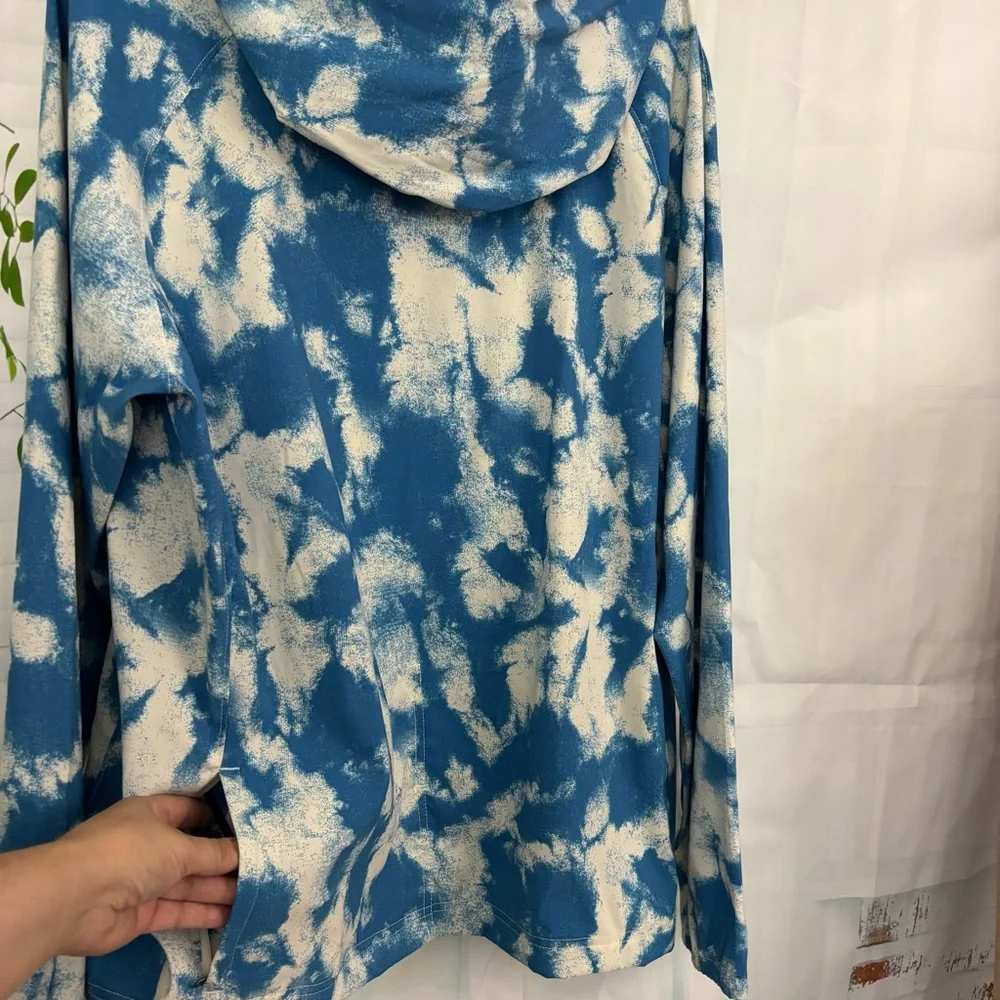 The North Face Printed Class V Pullover Anorak in Vintage Indigo Mushroom Abyss